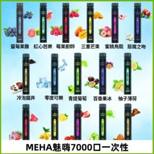 MEHA X Bar魅嗨小黑條7000口拋棄式|一次性電子煙#新品上市#